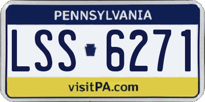PA license plate LSS6271