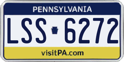 PA license plate LSS6272