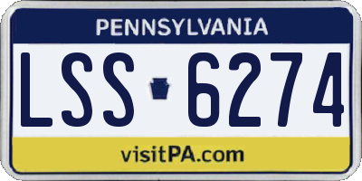 PA license plate LSS6274