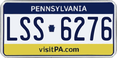 PA license plate LSS6276