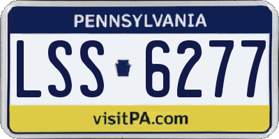 PA license plate LSS6277