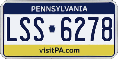 PA license plate LSS6278