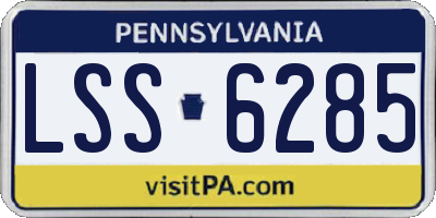 PA license plate LSS6285