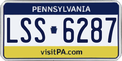 PA license plate LSS6287