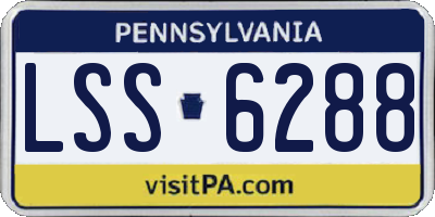 PA license plate LSS6288