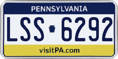 PA license plate LSS6292
