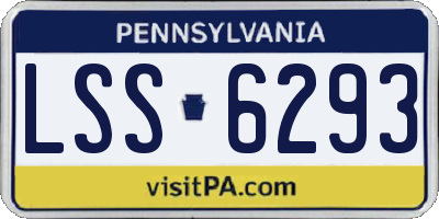 PA license plate LSS6293
