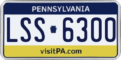 PA license plate LSS6300