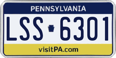 PA license plate LSS6301