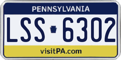 PA license plate LSS6302
