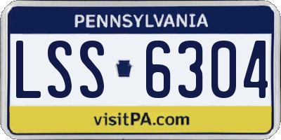 PA license plate LSS6304