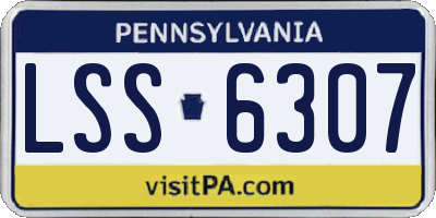 PA license plate LSS6307