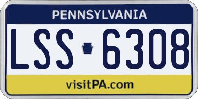 PA license plate LSS6308