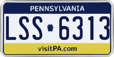 PA license plate LSS6313