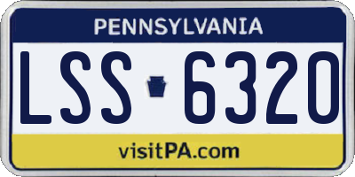 PA license plate LSS6320