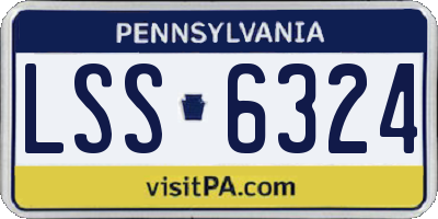 PA license plate LSS6324