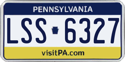 PA license plate LSS6327