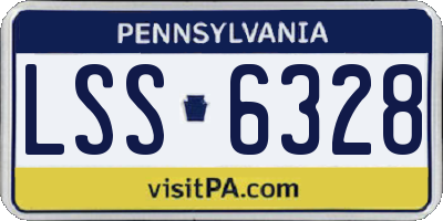 PA license plate LSS6328
