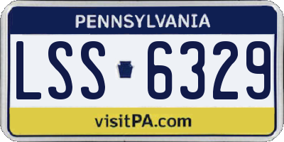 PA license plate LSS6329