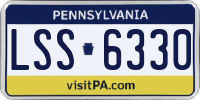 PA license plate LSS6330