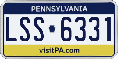 PA license plate LSS6331