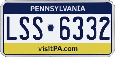 PA license plate LSS6332