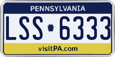 PA license plate LSS6333