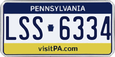 PA license plate LSS6334