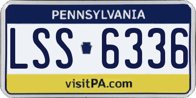 PA license plate LSS6336