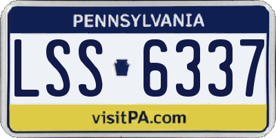 PA license plate LSS6337