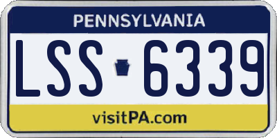 PA license plate LSS6339