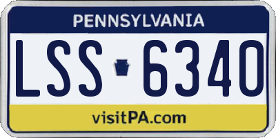 PA license plate LSS6340