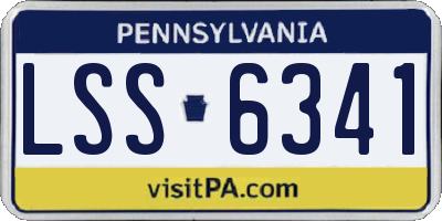 PA license plate LSS6341