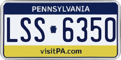 PA license plate LSS6350