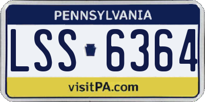 PA license plate LSS6364