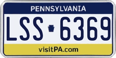 PA license plate LSS6369