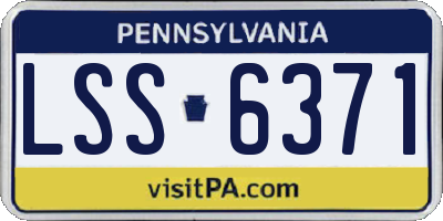 PA license plate LSS6371