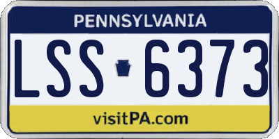 PA license plate LSS6373