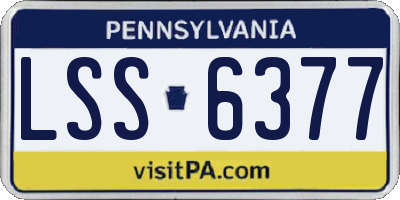 PA license plate LSS6377
