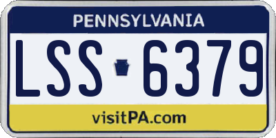 PA license plate LSS6379