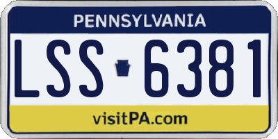 PA license plate LSS6381