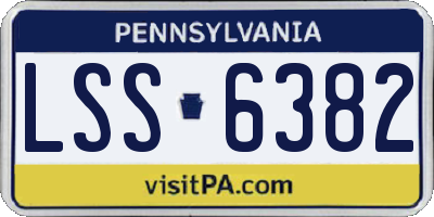 PA license plate LSS6382