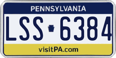 PA license plate LSS6384