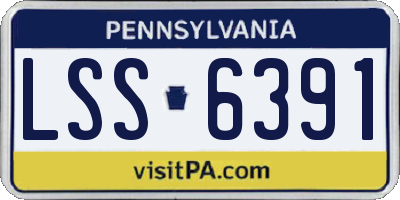 PA license plate LSS6391
