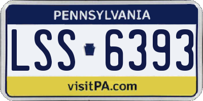 PA license plate LSS6393