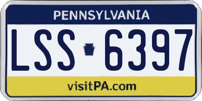 PA license plate LSS6397