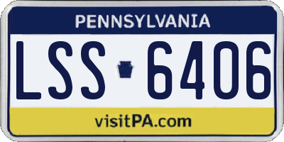 PA license plate LSS6406