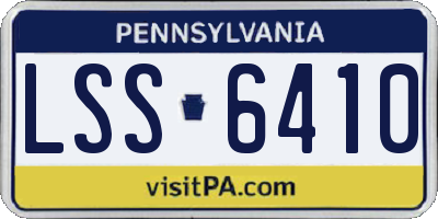 PA license plate LSS6410