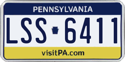 PA license plate LSS6411