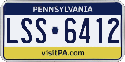PA license plate LSS6412